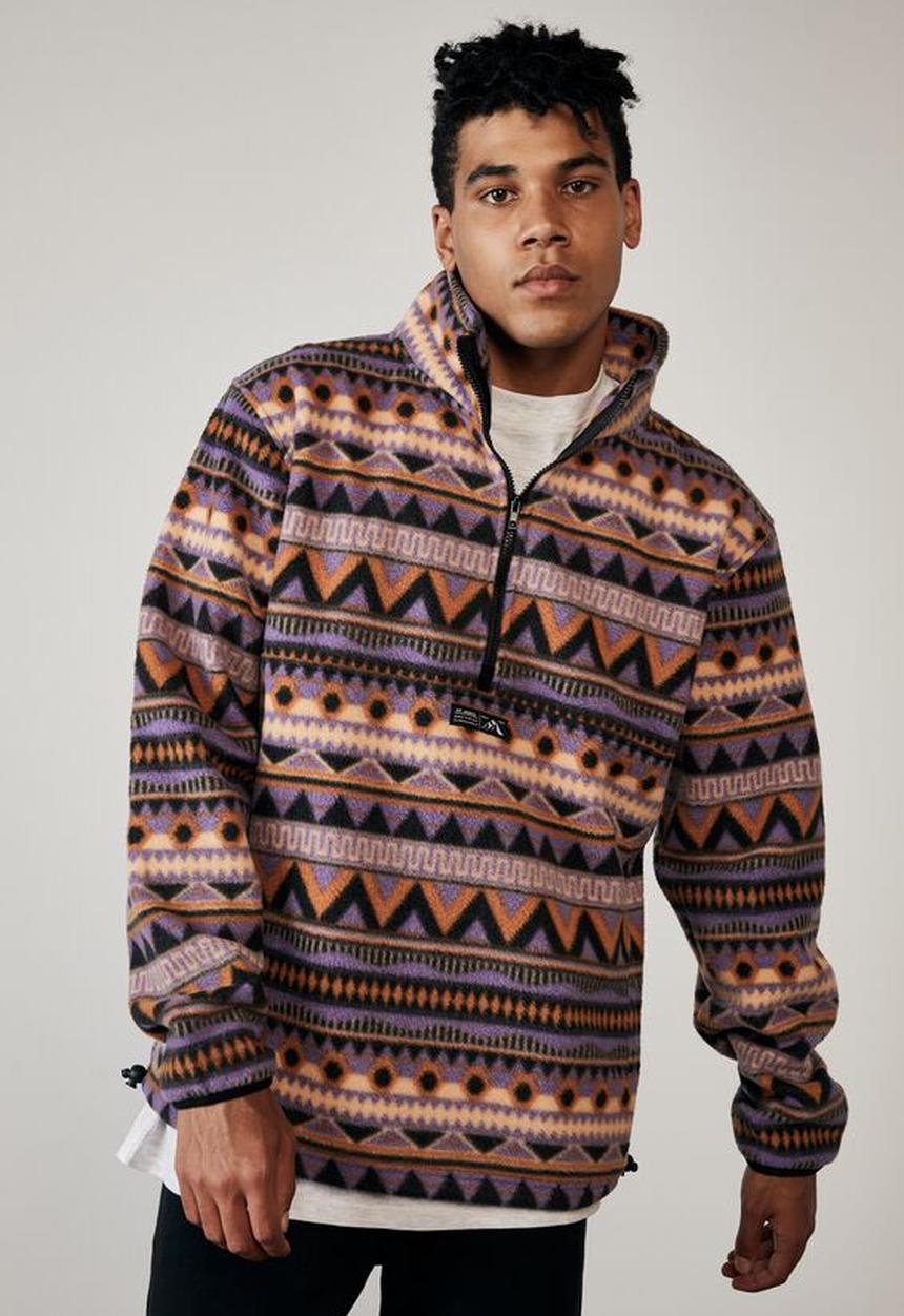 Factorie - Teddy 1/4 zip - multi