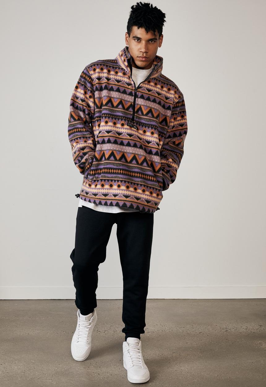 Factorie - Teddy 1/4 zip - multi