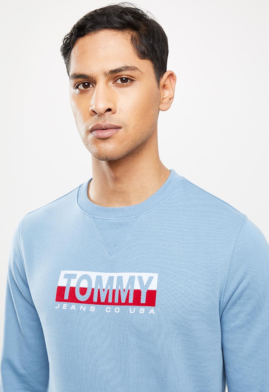 Tommy Hilfiger - Tjm essential split box crew - blue