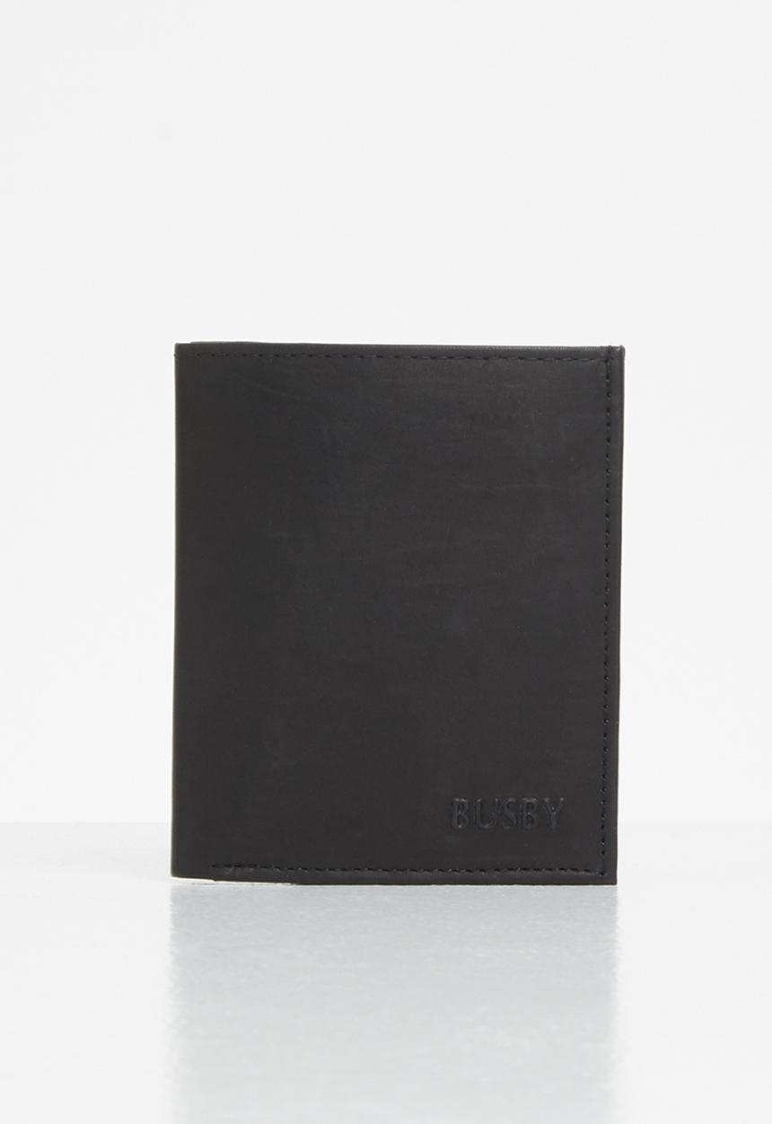BUSBY - Paul mini bifold w/coin pkt - black