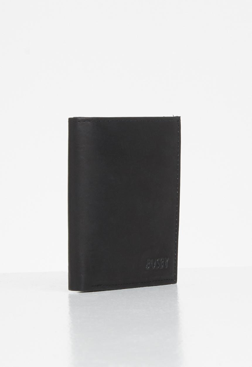 BUSBY - Paul mini bifold w/coin pkt - black