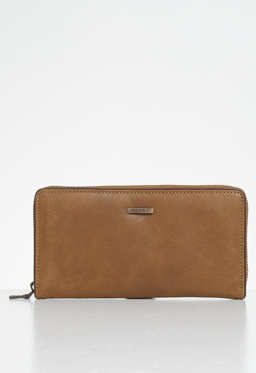 BUSBY - Zulu zip around purse - brown
