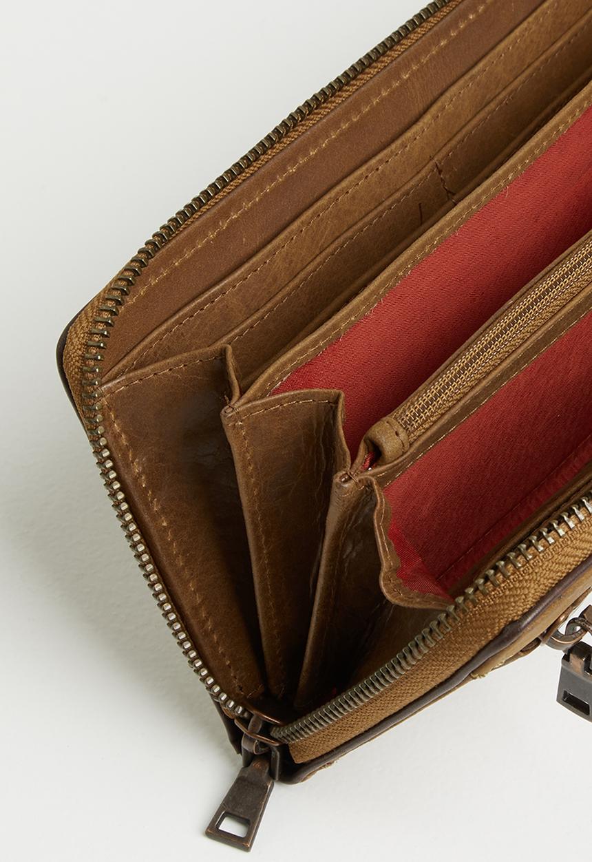 BUSBY - Zulu zip around purse - brown