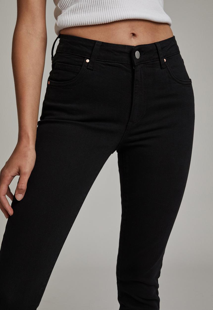 Cotton On - Mid rise cropped skinny jeans - black