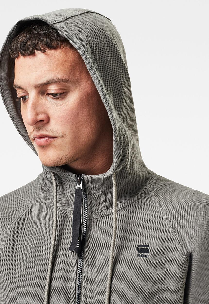 G-STAR - Tonal jirgi hood t l\s - gs grey