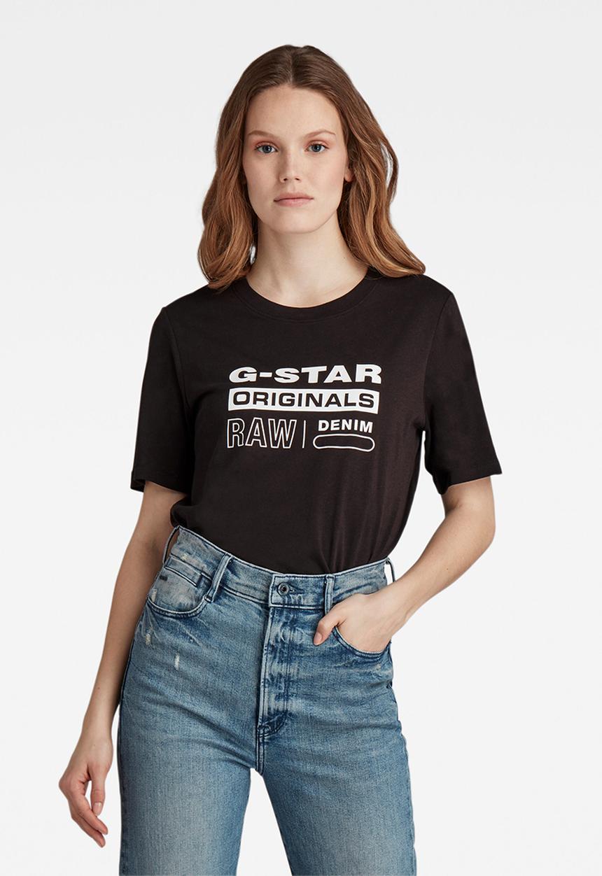 G-STAR - Originals label regular r t - black