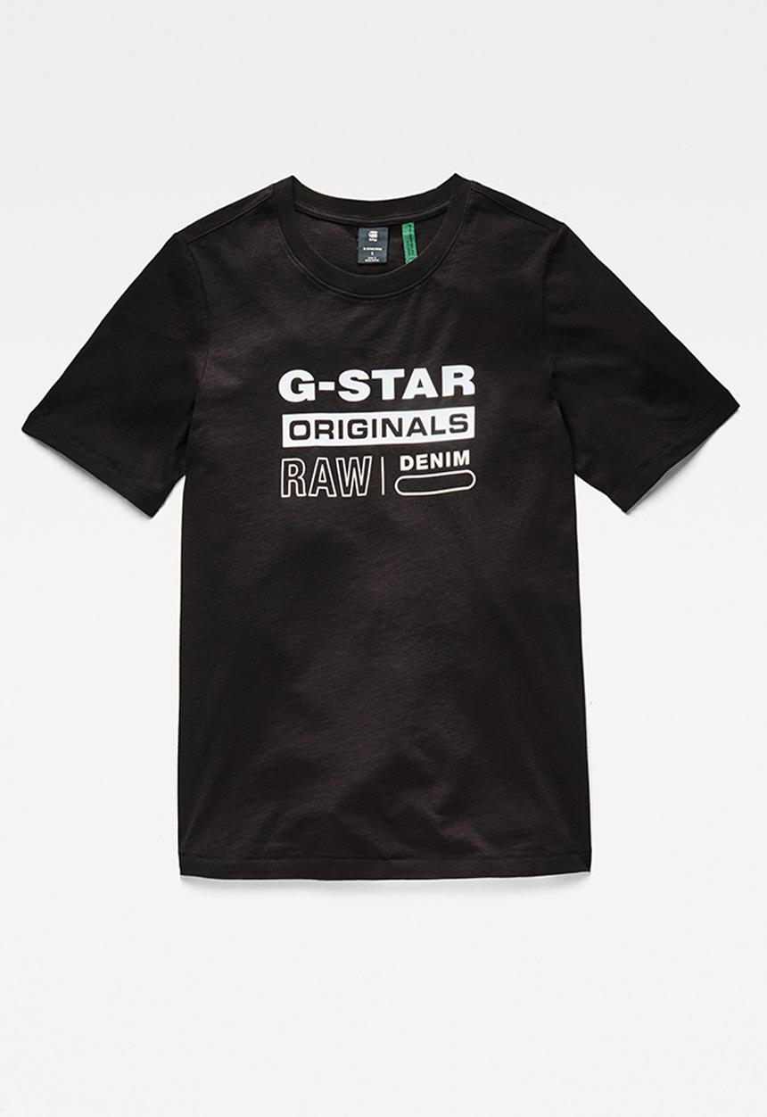 G-STAR - Originals label regular r t - black