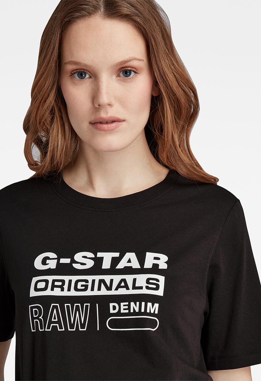 G-STAR - Originals label regular r t - black