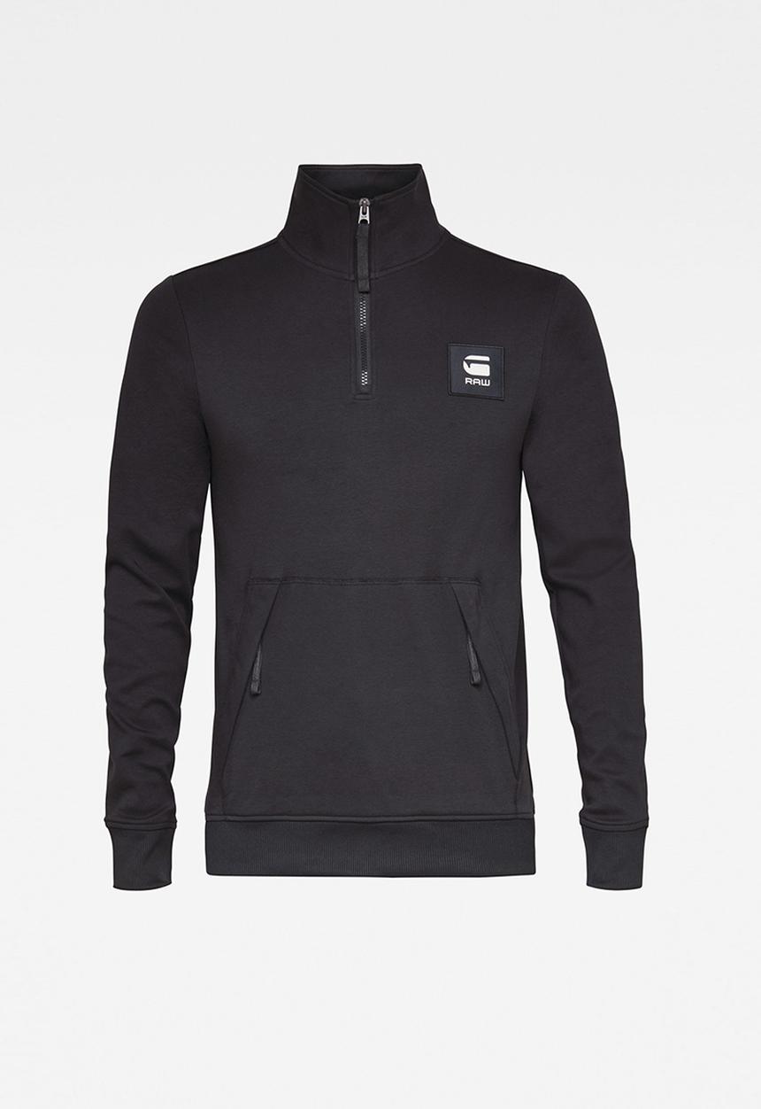 G-STAR - Half zip track tweeter t l\s - dk black