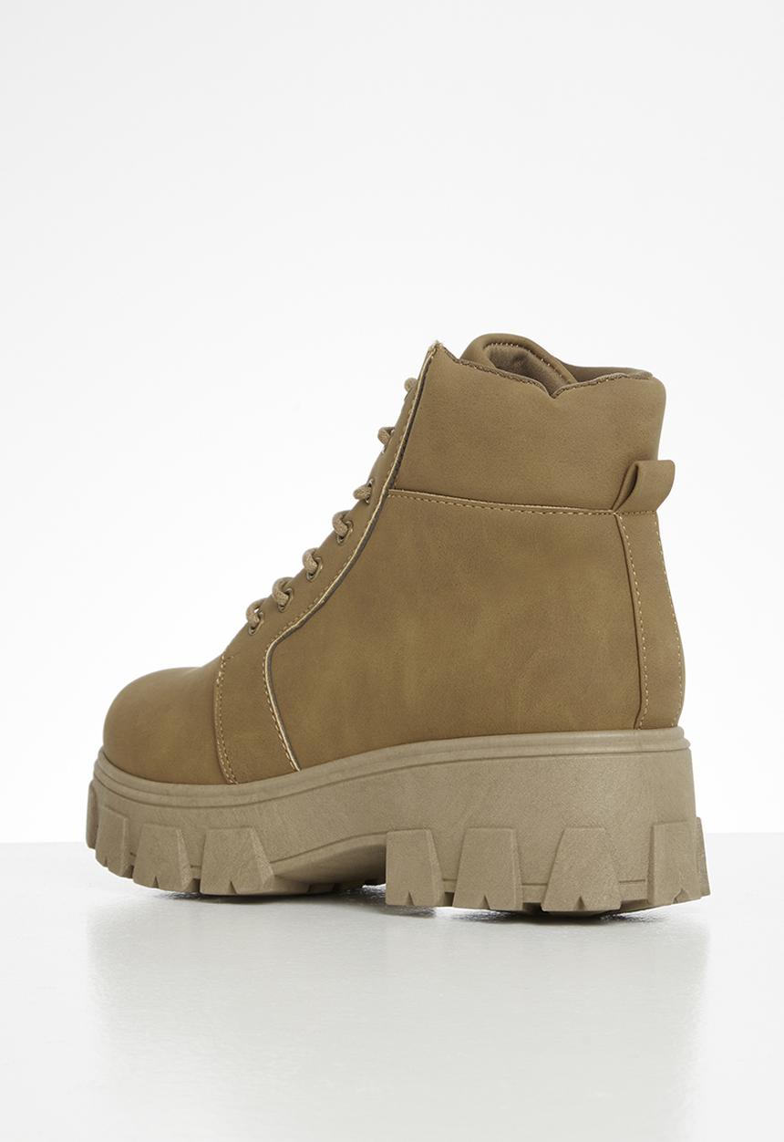 Seduction - Chunky combat boot - taupe