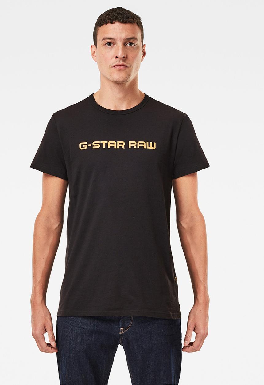 G-STAR - Graphic core straight r t s\s - dk black