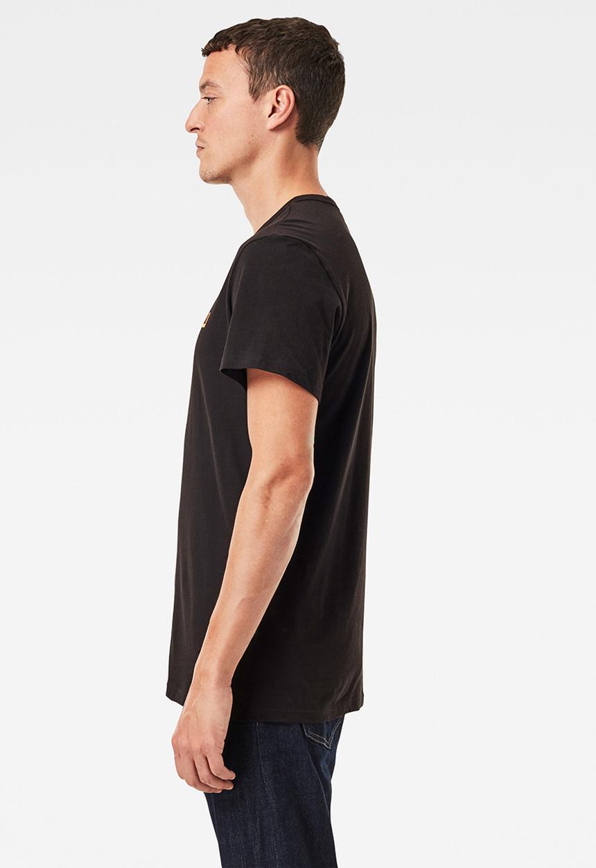 G-STAR - Graphic core straight r t s\s - dk black