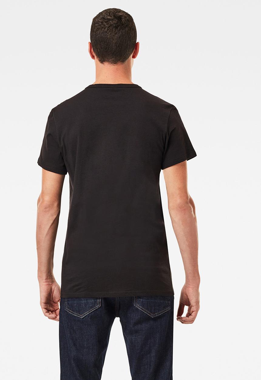 G-STAR - Graphic core straight r t s\s - dk black
