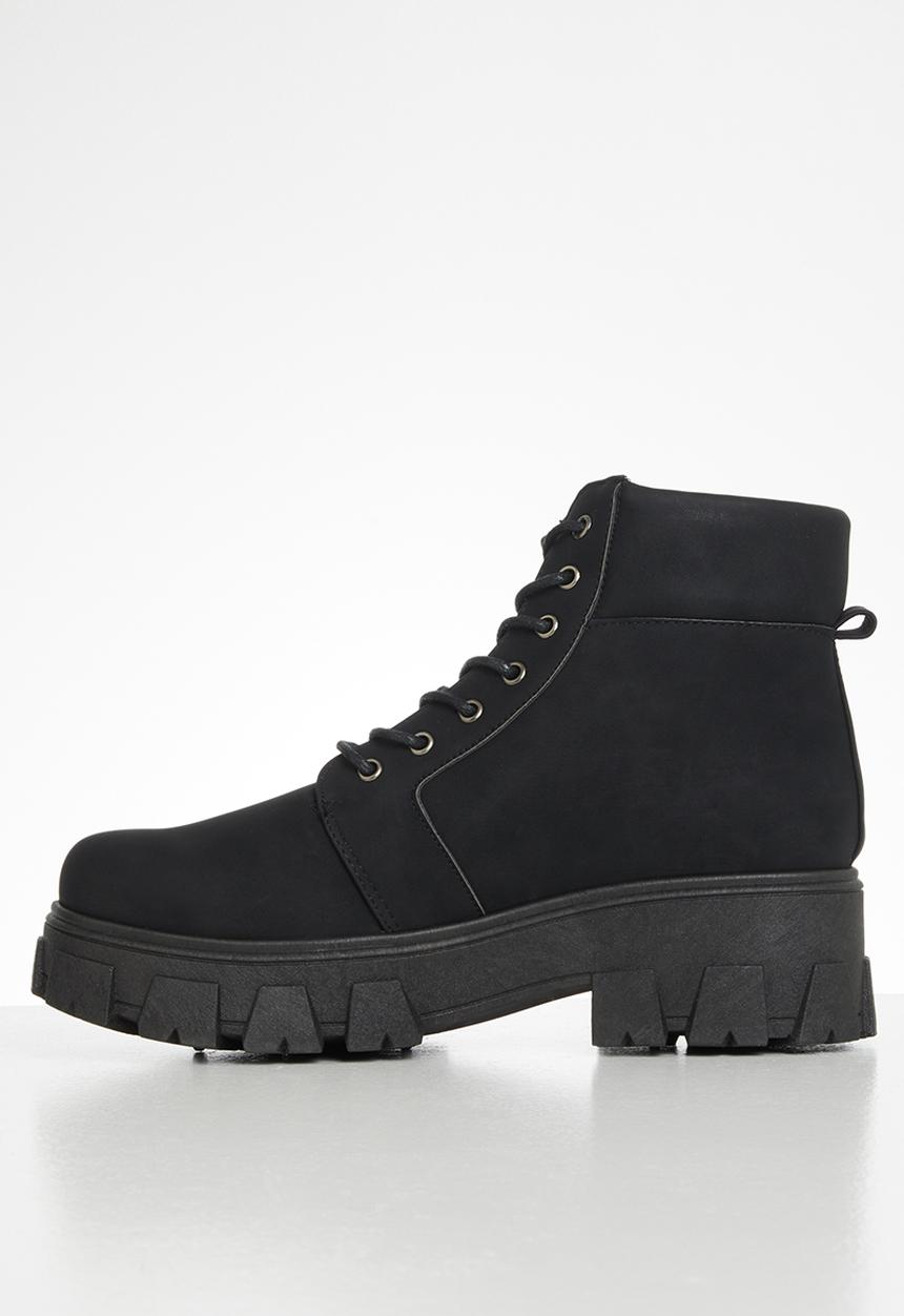 Seduction - Chunky combat boot - black