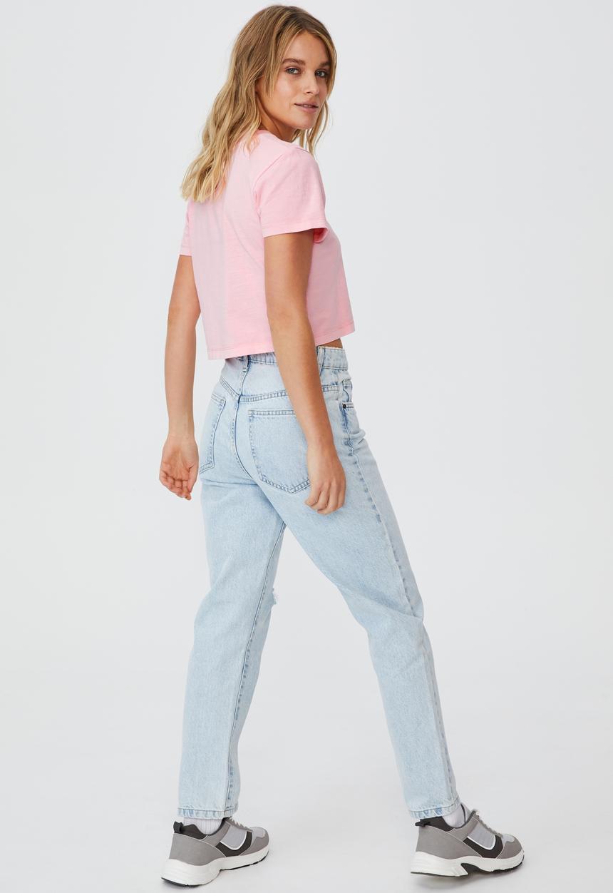 Cotton On - The baby tee - washed candy pink