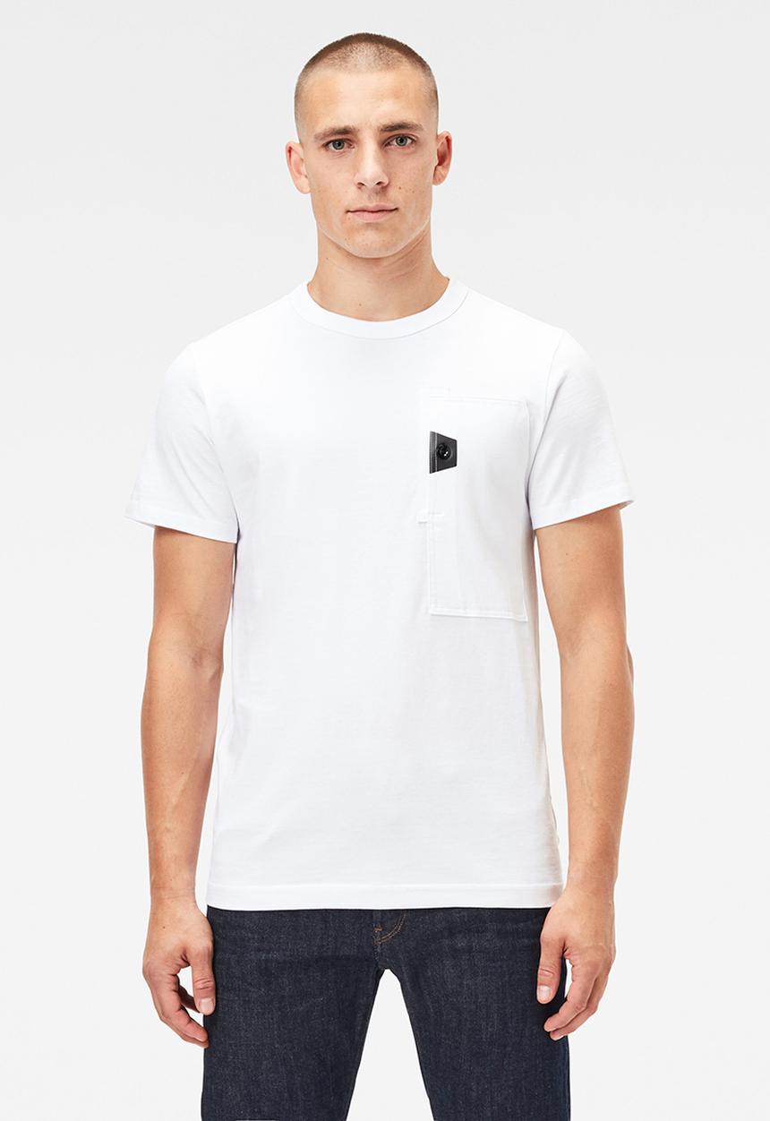 G-STAR - Utility pocket logo r t s\s - white