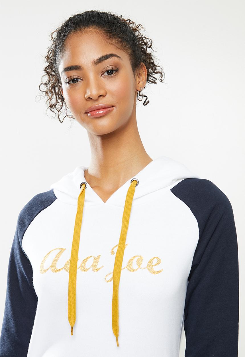 Aca Joe - Hoodie pocket dress - navy & white