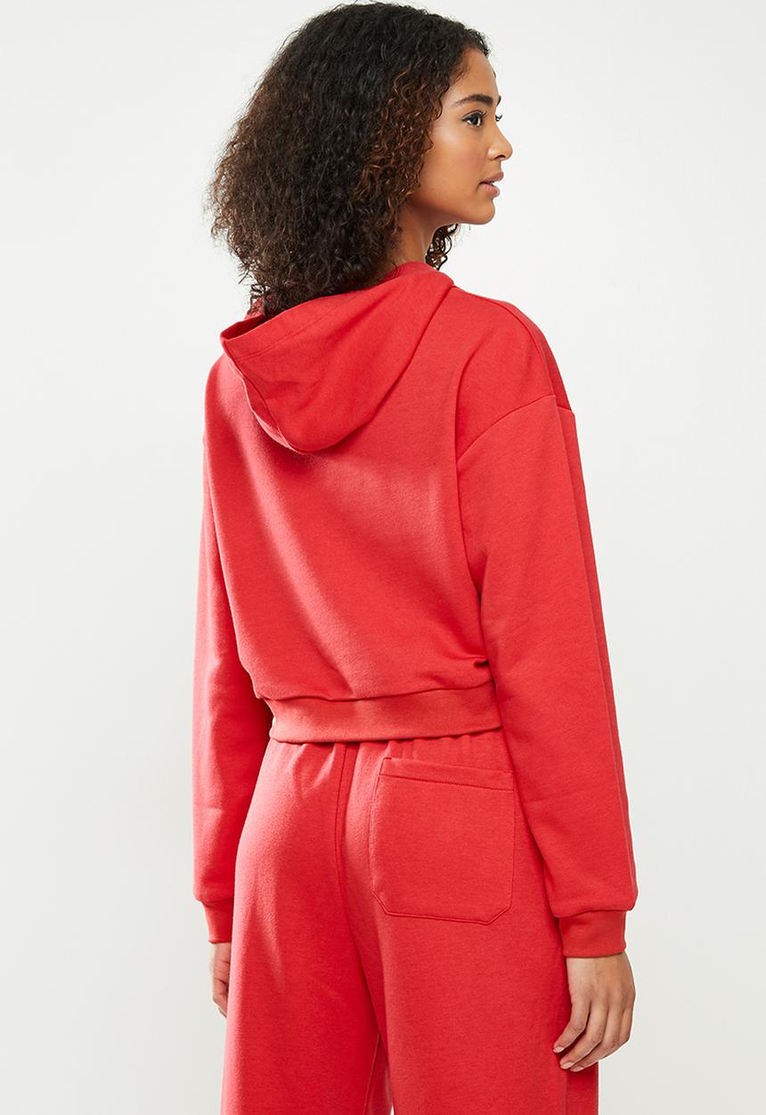 Blake - Cropped hoodie - red