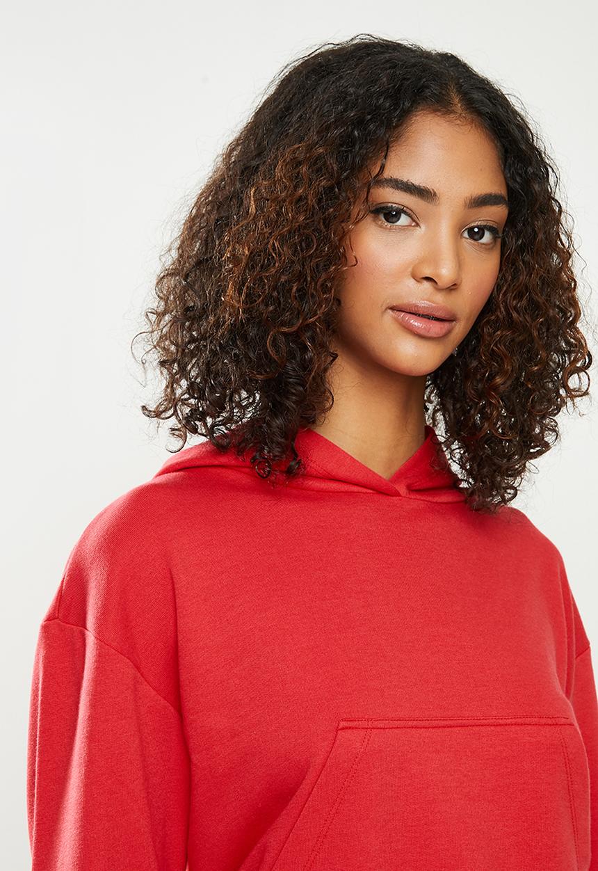 Blake - Cropped hoodie - red