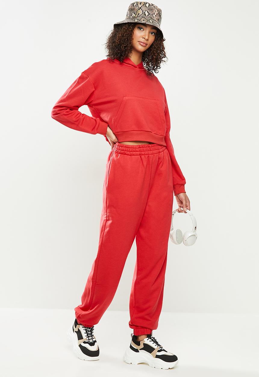 Blake - Cropped hoodie - red