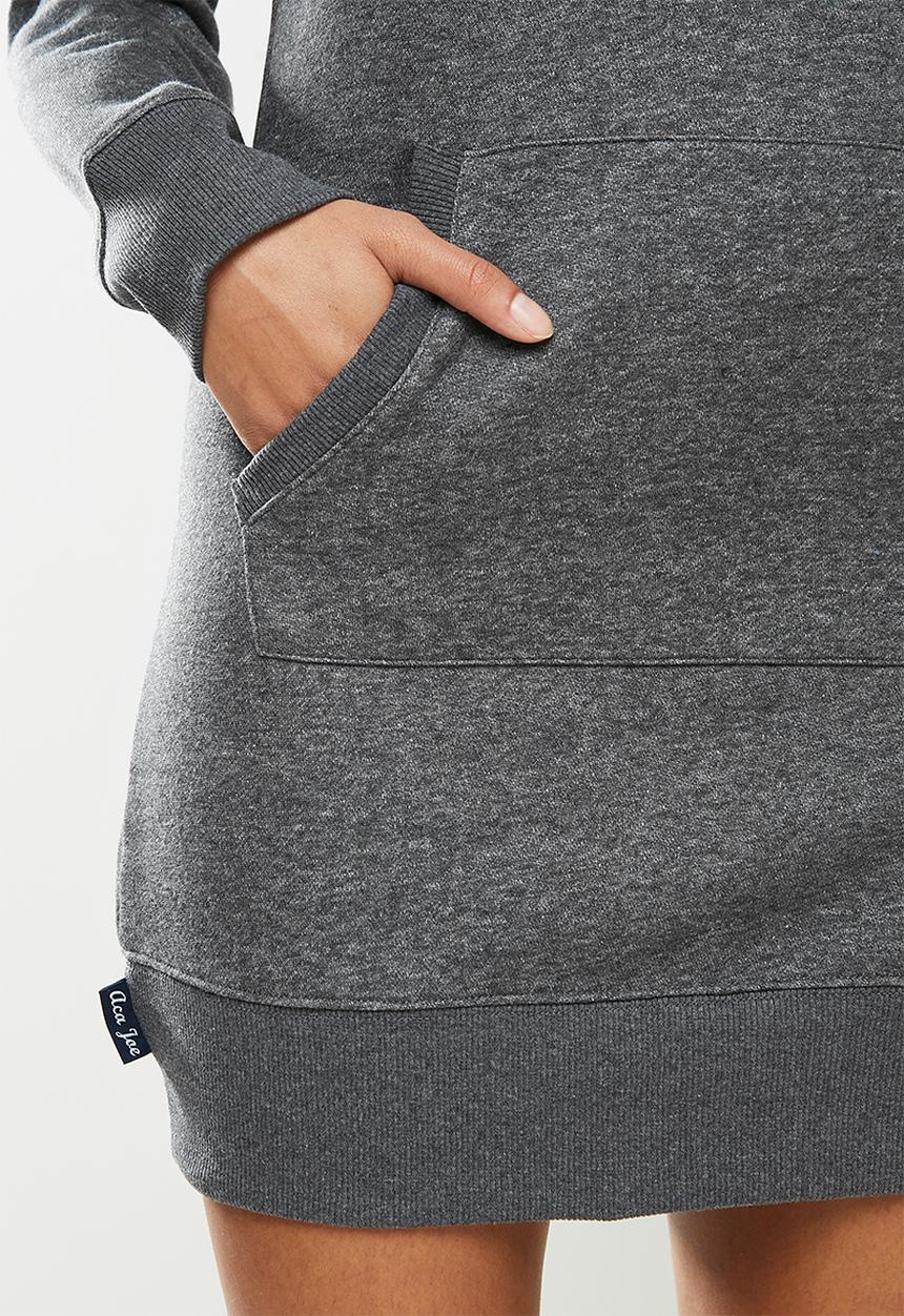 Aca Joe - Aca joe hooded dress - charcoal