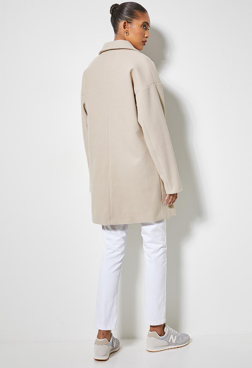 Superbalist - Double breasted blazer coat - stone