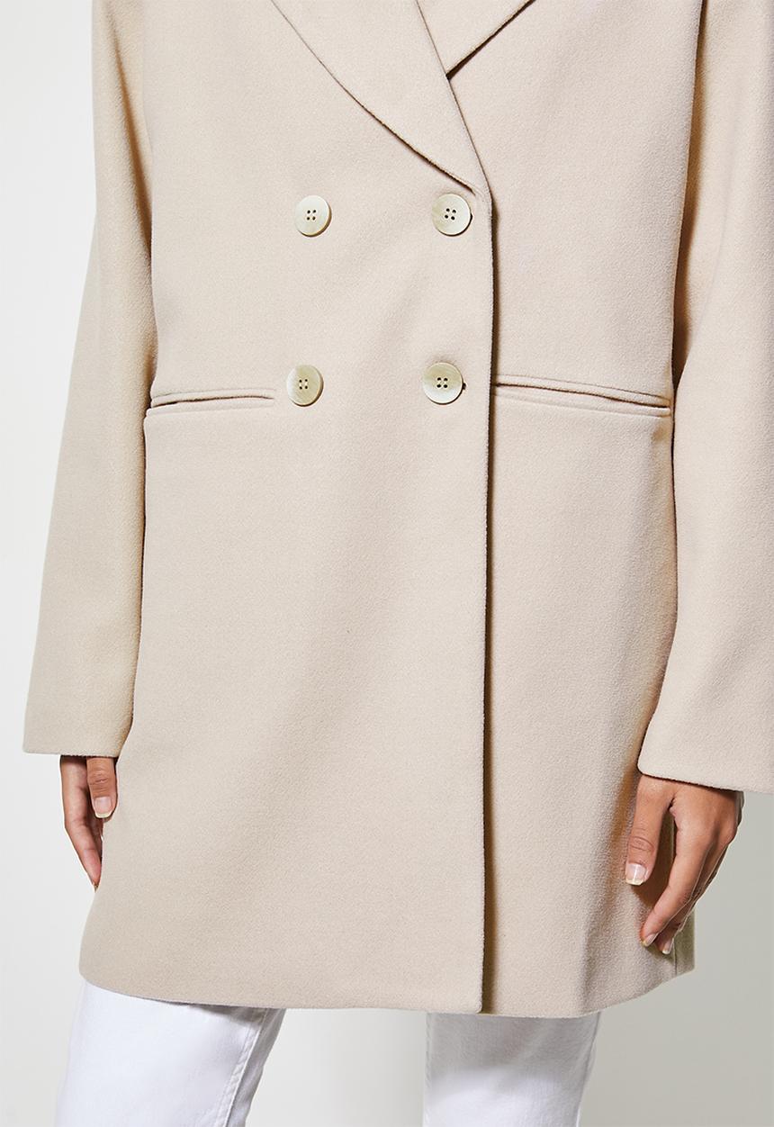 Superbalist - Double breasted blazer coat - stone