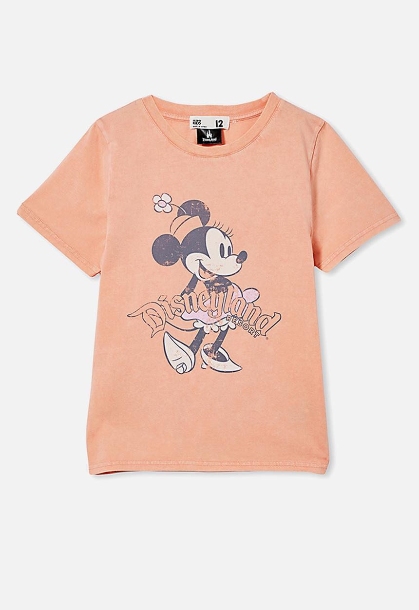 Cotton On - Girls license classic ss tee - lcn dis minnie front and back/musk melon