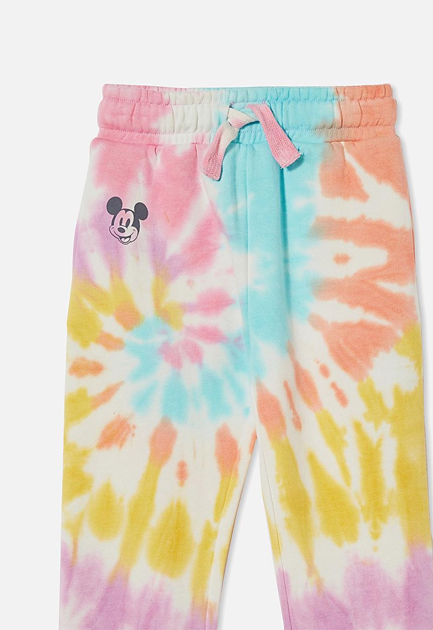 Cotton On - License marlo trackpant - lcn dis mickey/rainbow tie dye