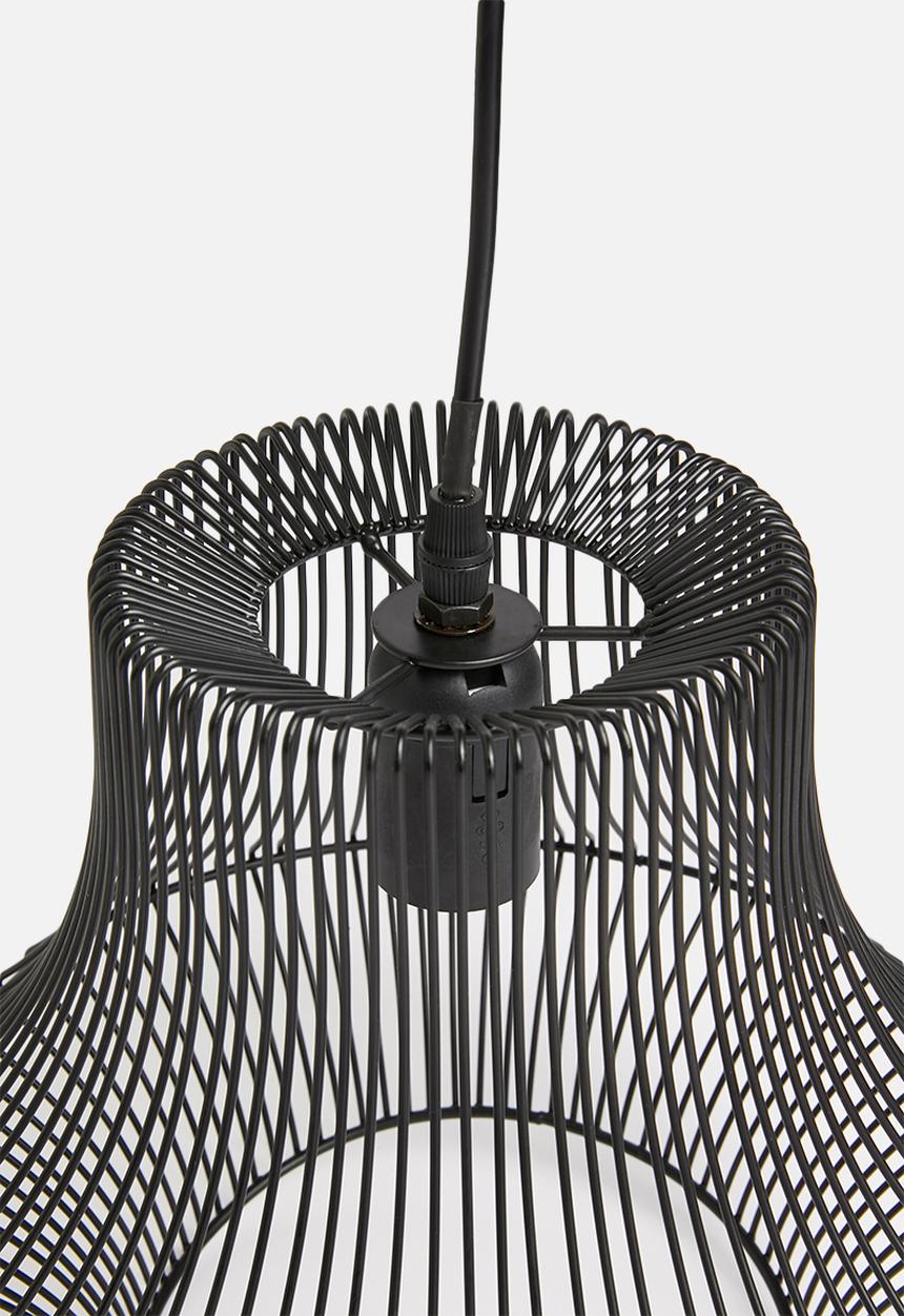 Sixth Floor - Terra wire pendant light - black