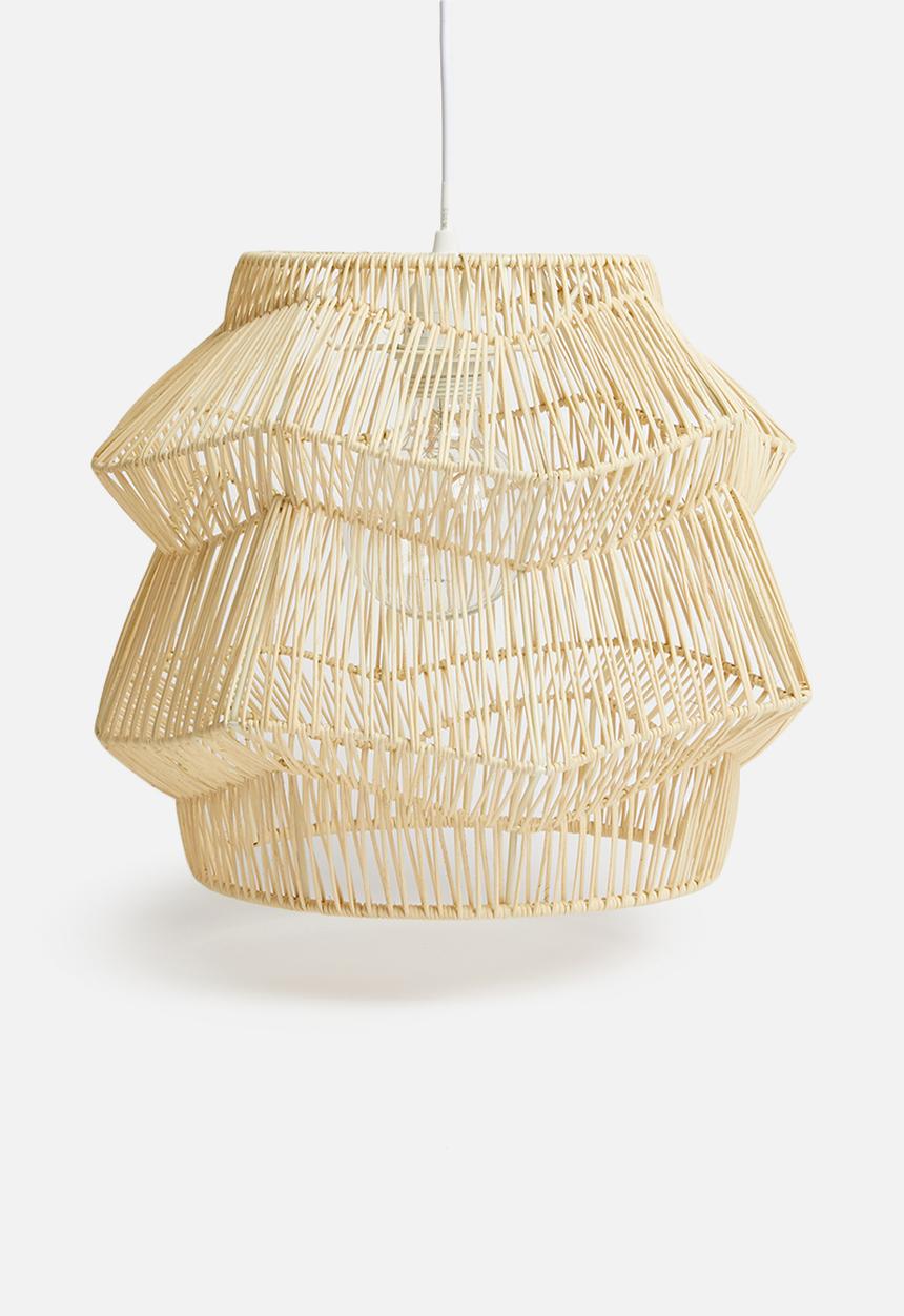 Sixth Floor - Bambou woven pendant light - natural