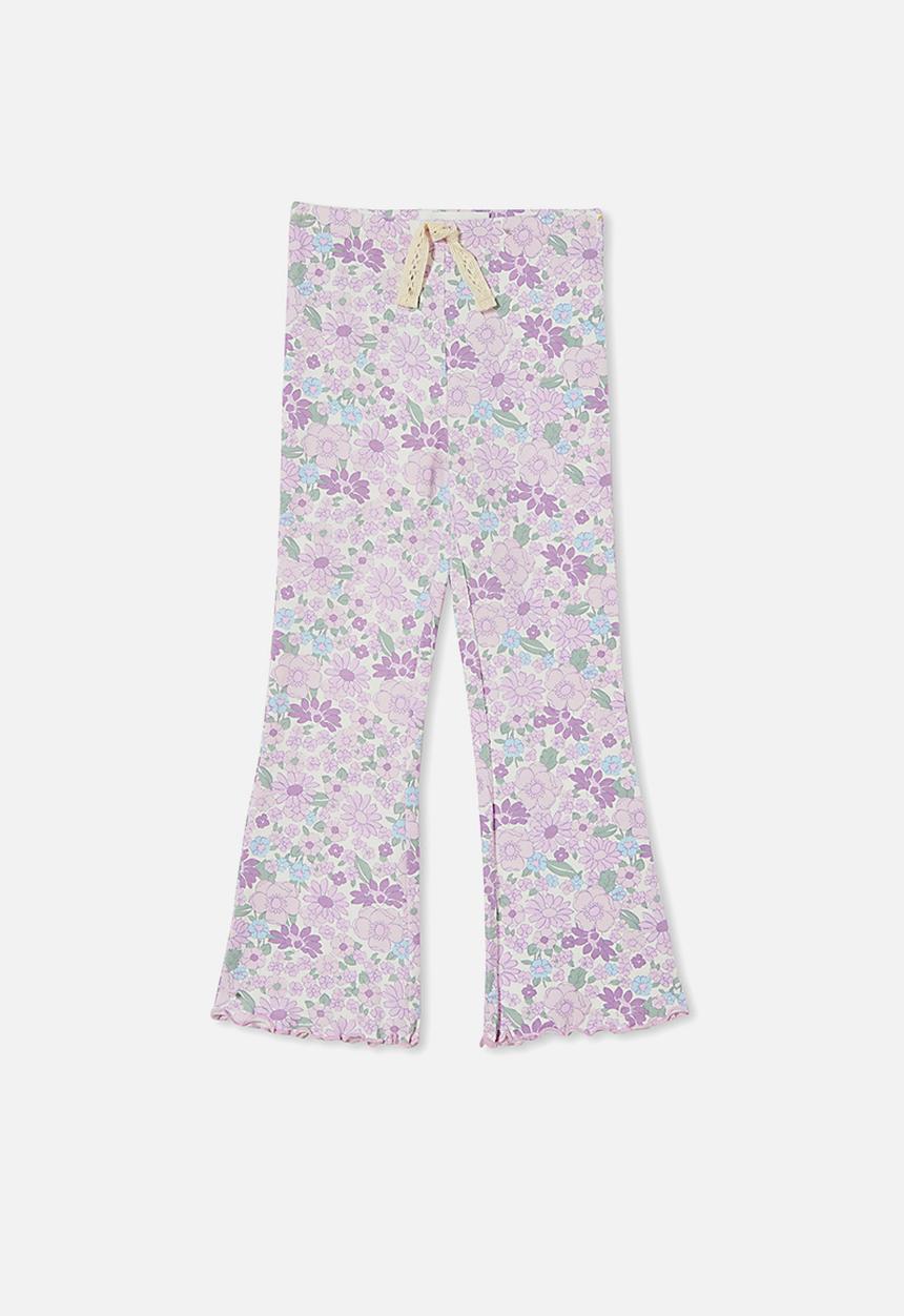 Cotton On - Francine flare pant - vanilla/retro blooms