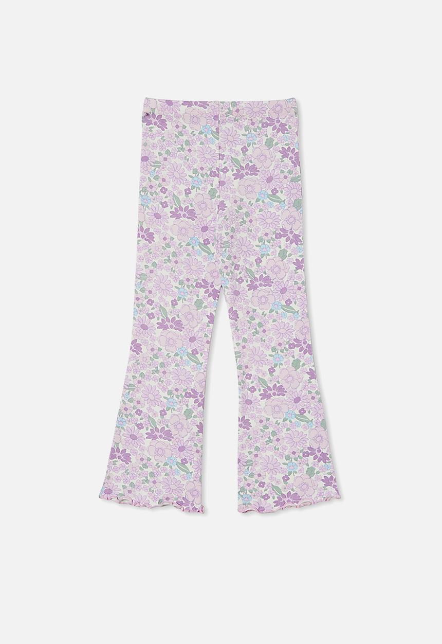 Cotton On - Francine flare pant - vanilla/retro blooms