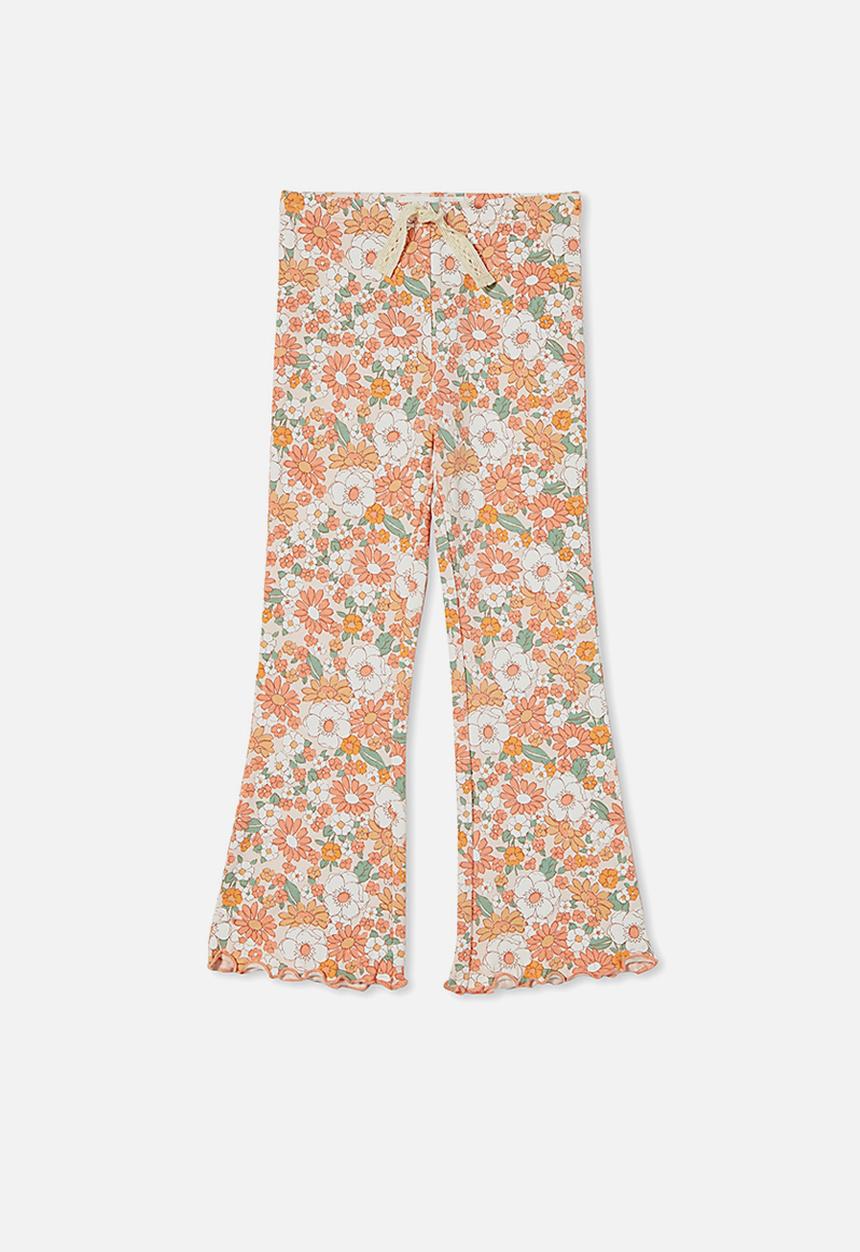 Cotton On - Francine flare pant - crystal pink/retro blooms