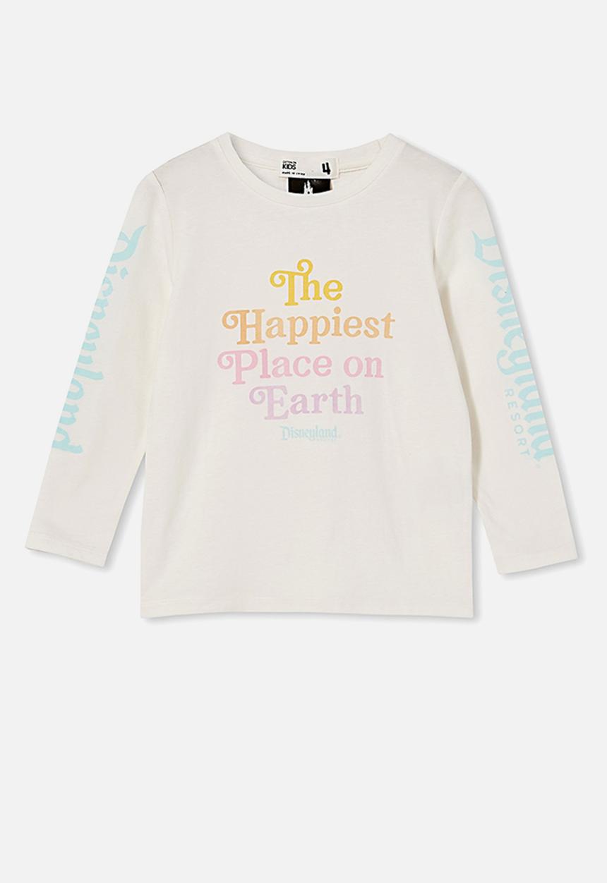 Cotton On - License long sleeve tee - lcn dis happiest place on earth/vanilla