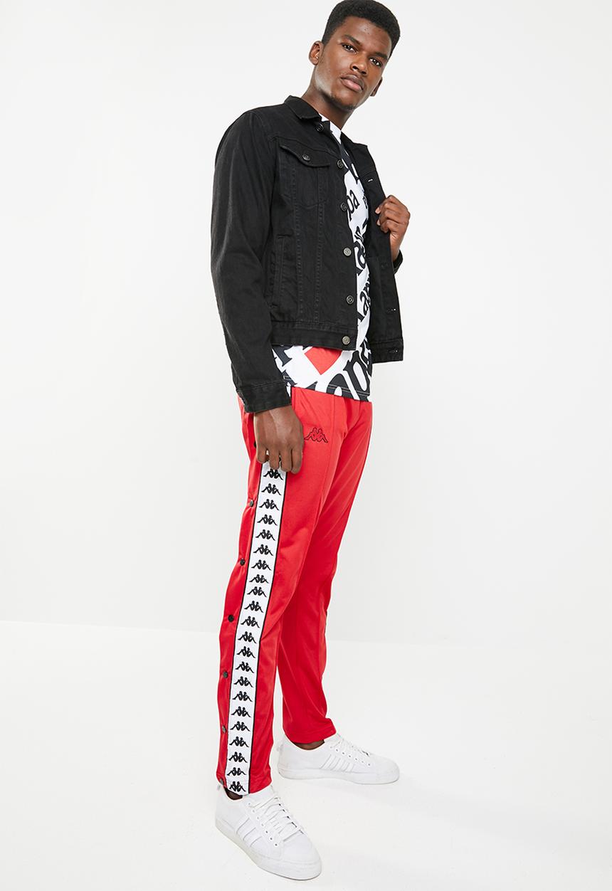 KAPPA - Astoria snap pants - red