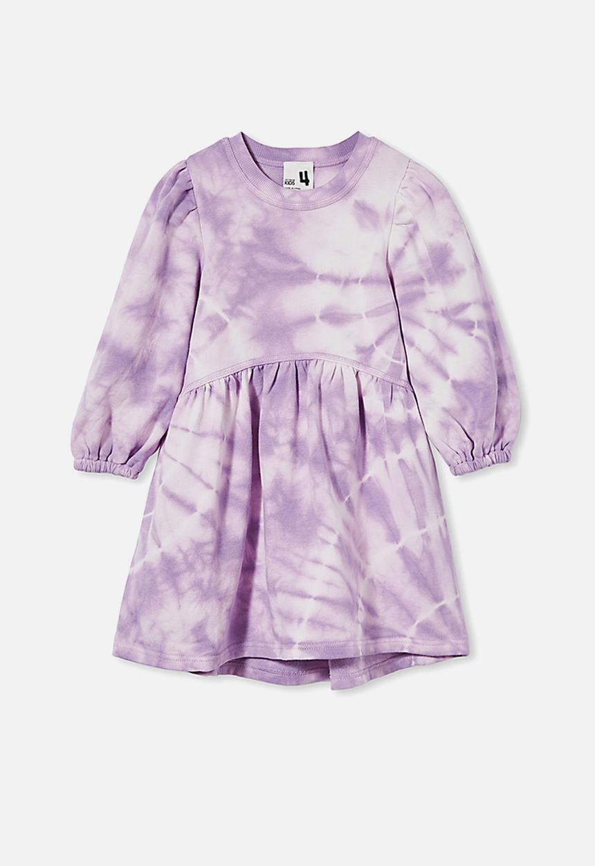 Cotton On - Flora long sleeve dress - purple