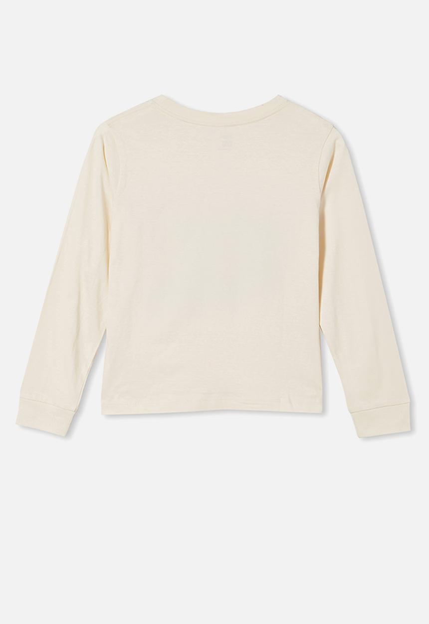 Cotton On - Girls classic long sleeve tee - beige