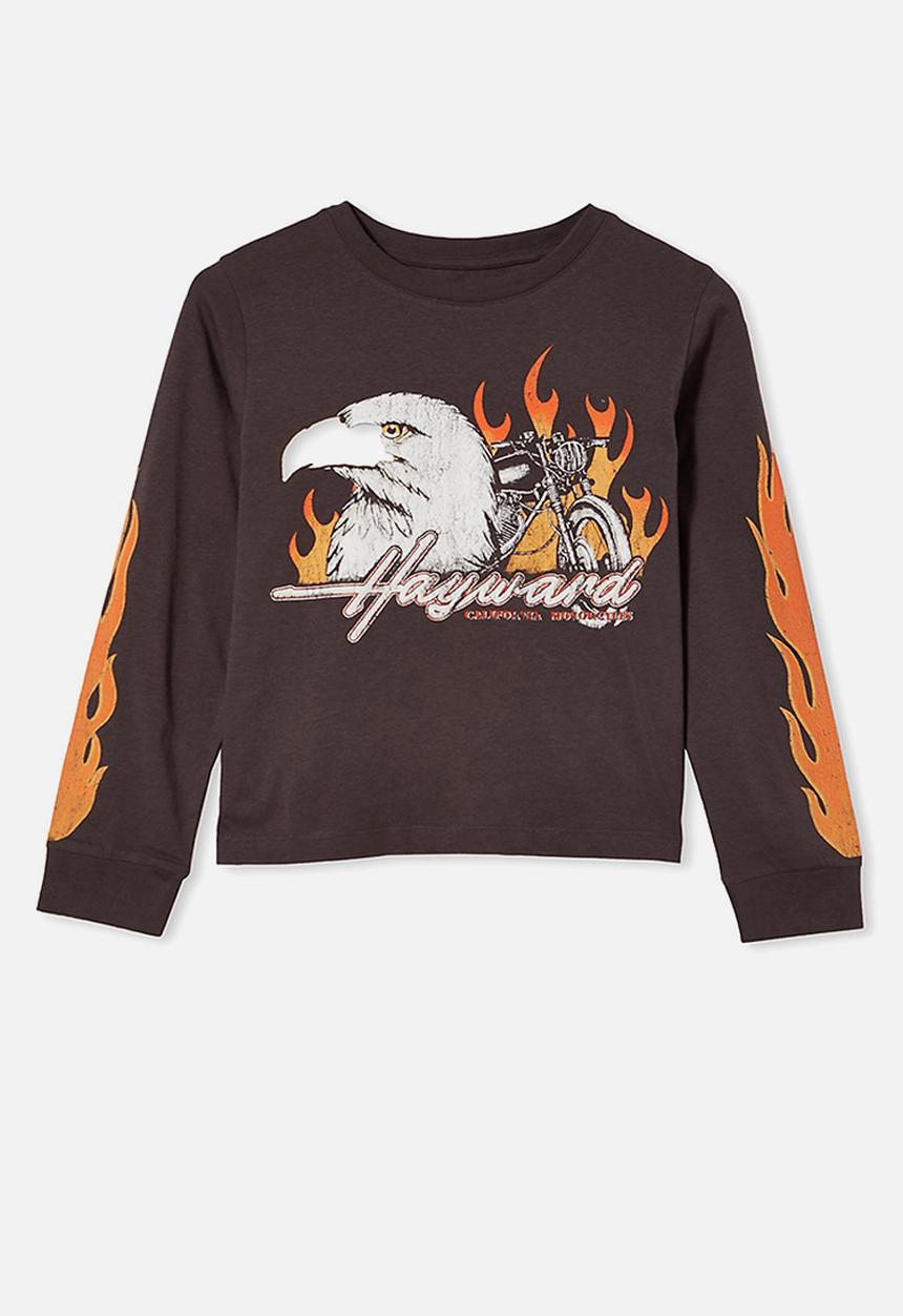 Cotton On - Girls classic long sleeve tee - brown