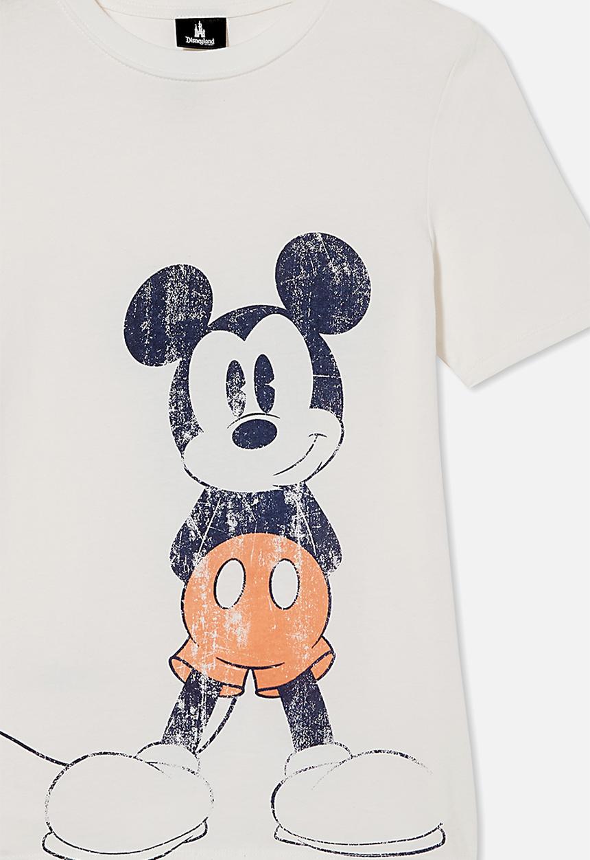 Cotton On - Co-lab free tee - lcn dis retro white / vintage mickey