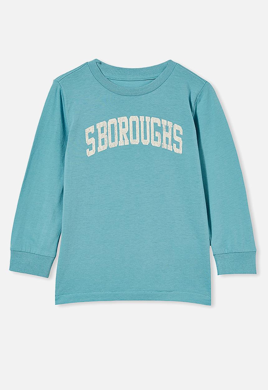 Cotton On - Tom long sleeve tee - blue ice/5 boroughs