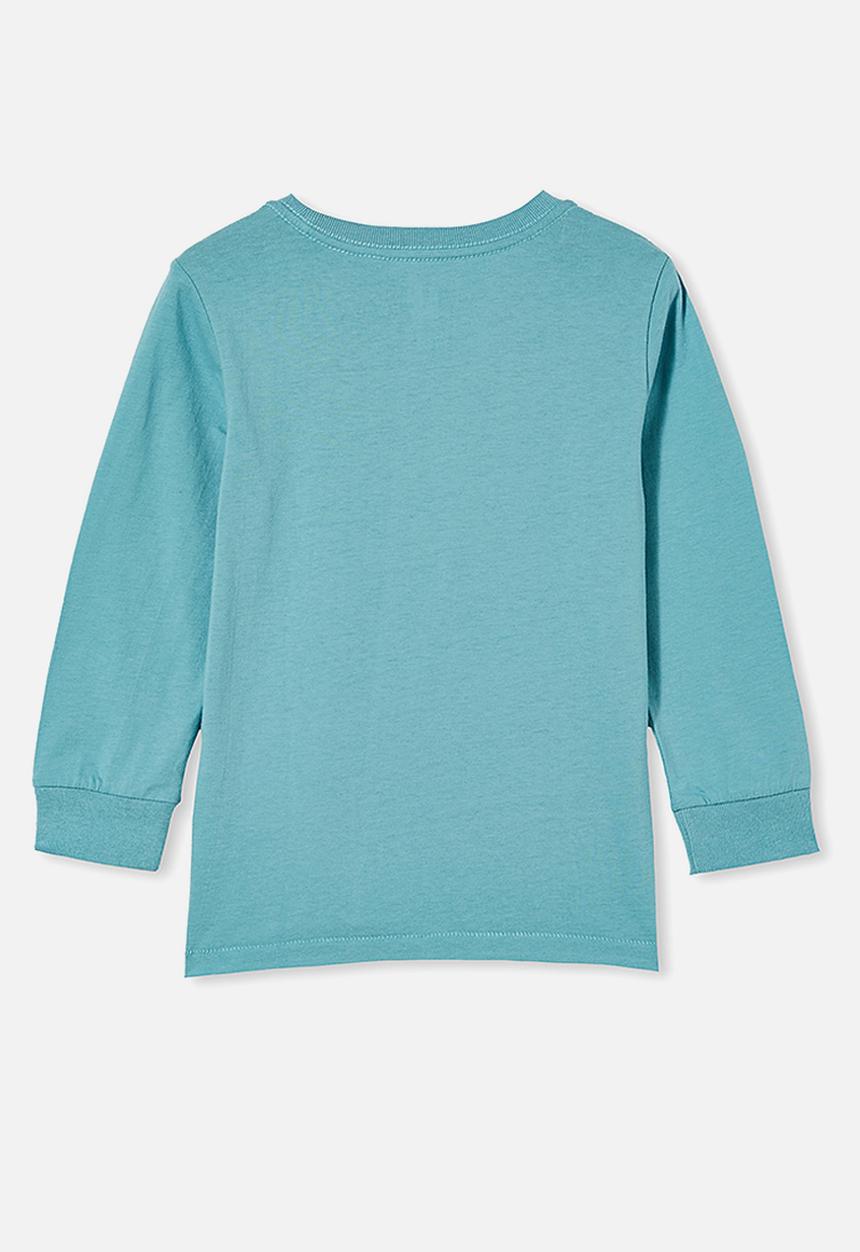 Cotton On - Tom long sleeve tee - blue ice/5 boroughs