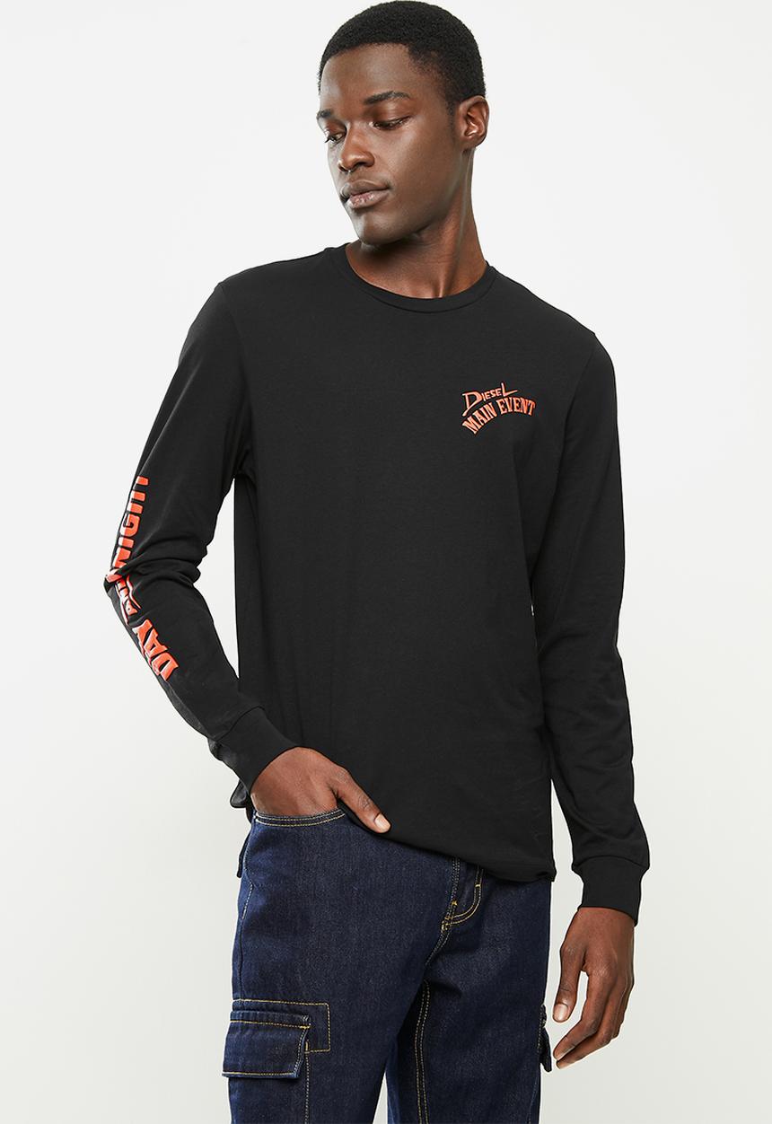 Diesel  - T-diegos-ls-k20 t-shirt- black