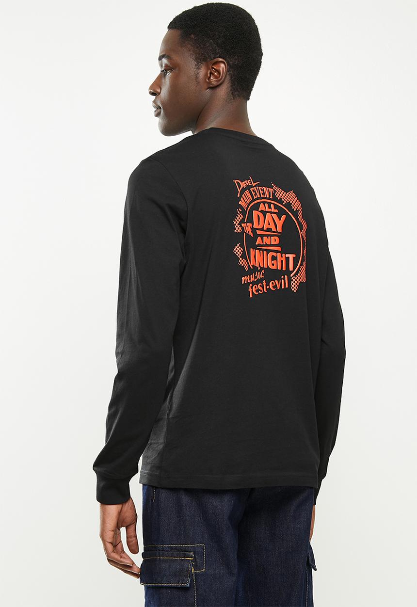 Diesel  - T-diegos-ls-k20 t-shirt- black