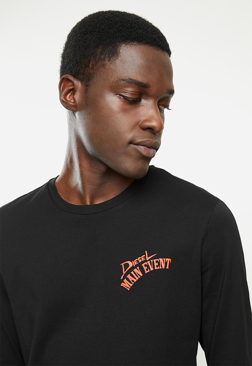 Diesel  - T-diegos-ls-k20 t-shirt- black