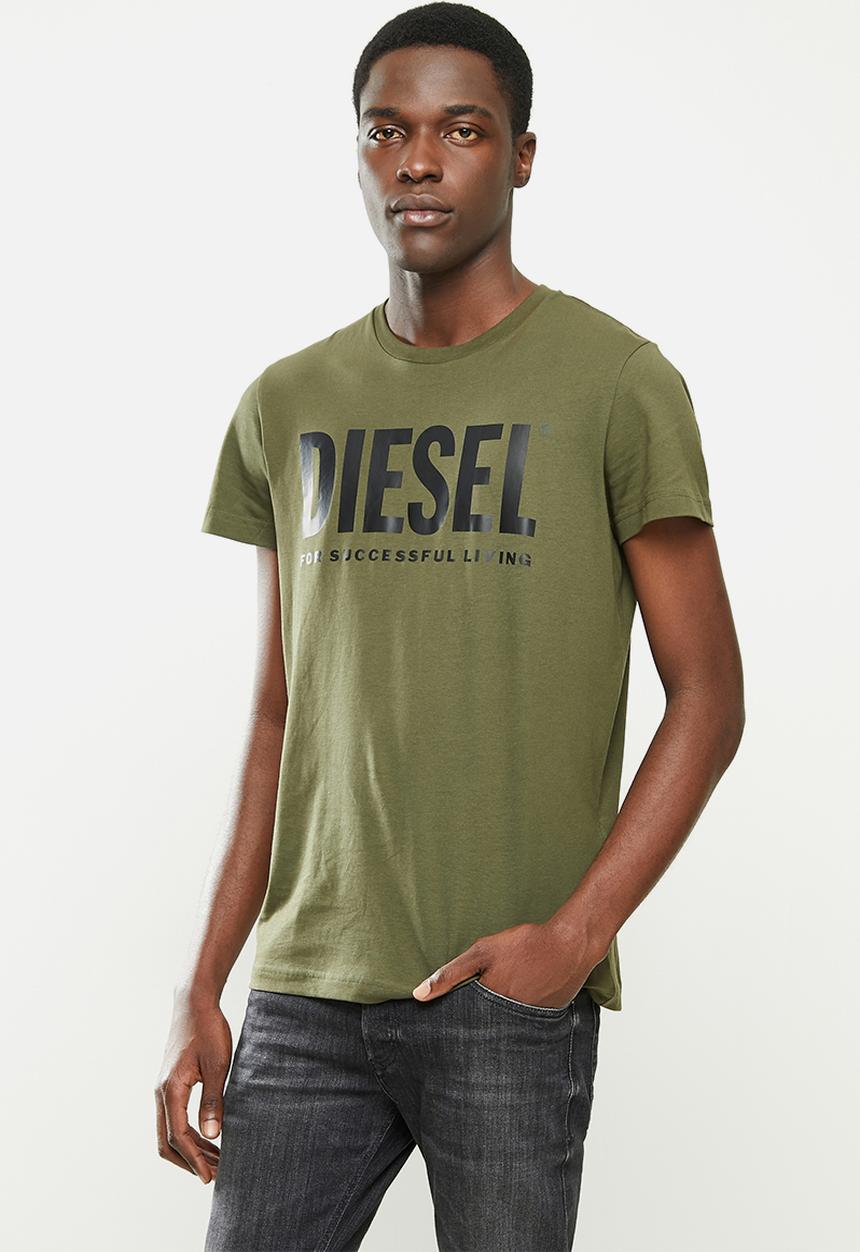 Diesel  - T-diego-logo T-shirt- olive