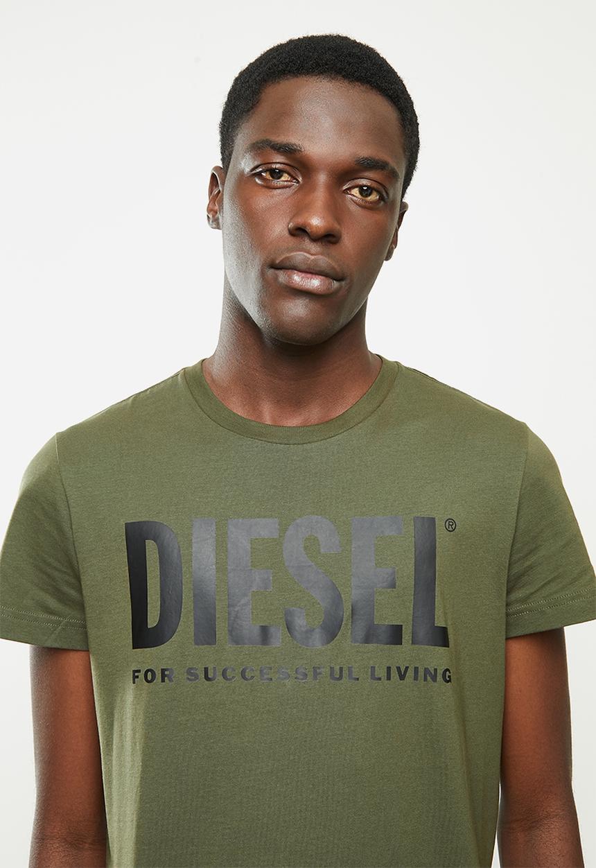 Diesel  - T-diego-logo T-shirt- olive
