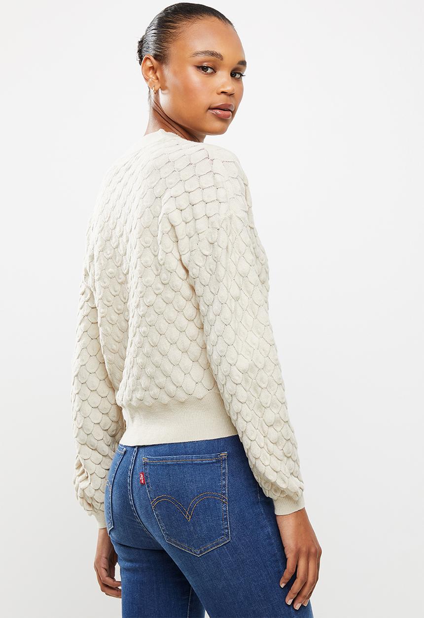 ONLY - Gillie long sleeve cardigan knit - stone