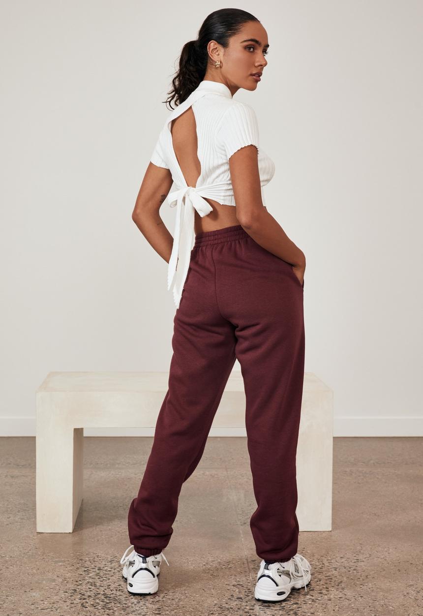 Factorie - Classic trackpants  - windsor wine