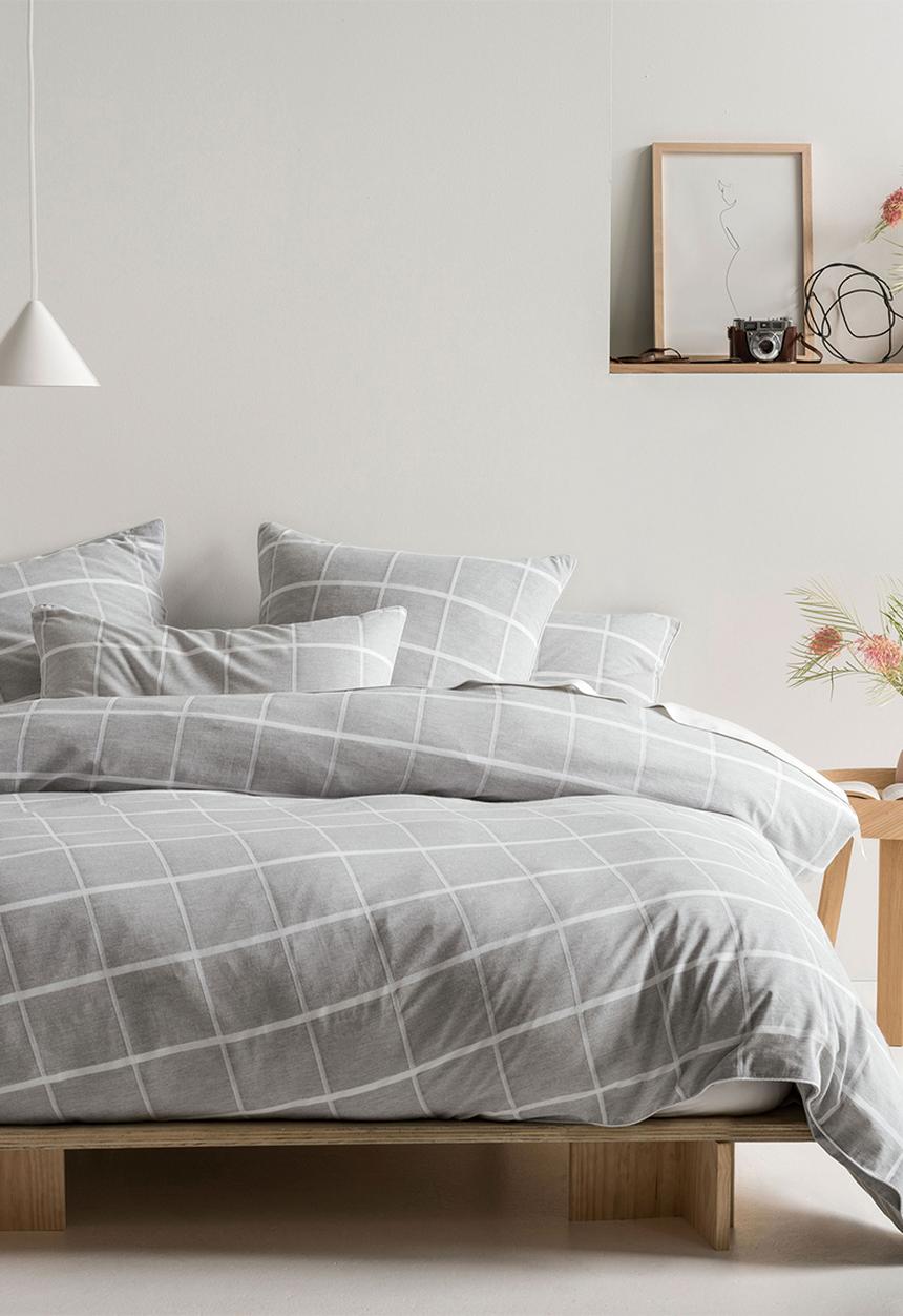 Linen House - Leonard duvet cover set - grey